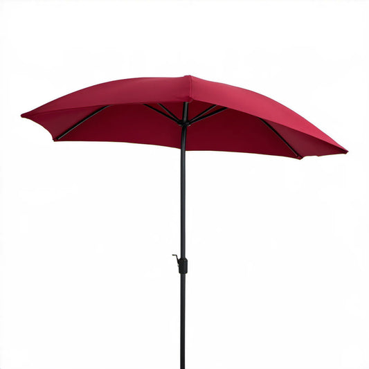 Prostokątny parasol ogrodowy bordowy 300 x 200 cm z poliestru i stali